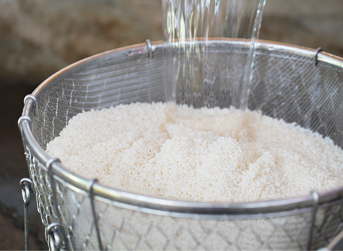 02　洗米・浸水